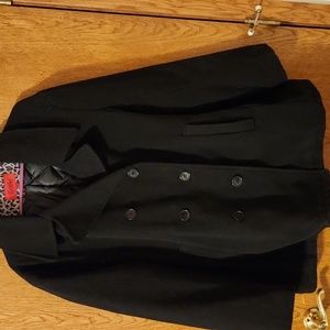 Black Wool dress coat worn a couple of times excellent condition